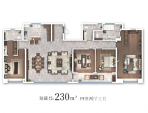 莒县国丰瑞府阔奢户型建面230平左右